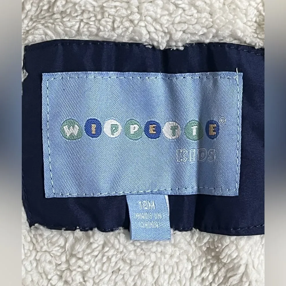 Wippette Kids Boy Sherpa Raincoat Jacket 12 Months